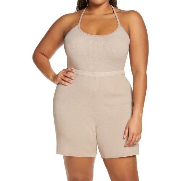 WAYF BNWT Womens "Alicia" T-Back Knit Beige Bodysuit Sz Xsmall - Picture 4 of 6
